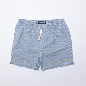 Barbour Men Palm Stripe Swim Trunks Navy Size 2XL